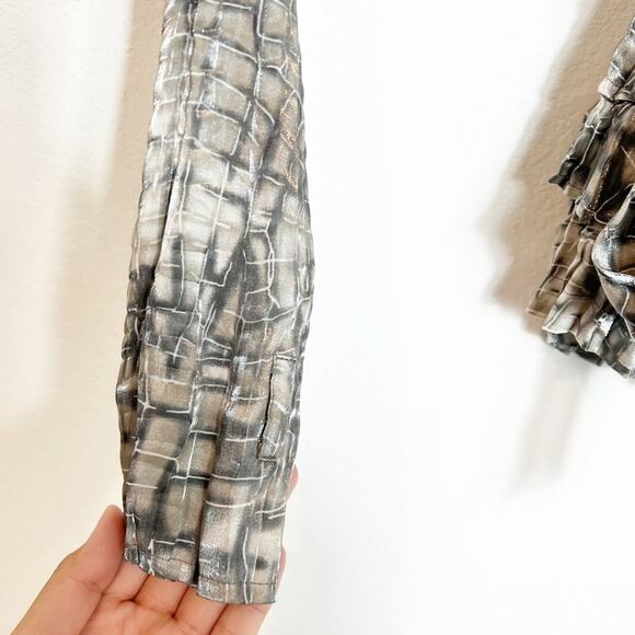 ALBERTO MAKALI GREY WHITE JACKET BUTTON UP TOP WOMEN SIZE SMALL NEW WITH TAG - Picture 4 of 8